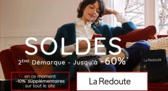 Soldes La Redoute : nouvelle démarque + 10% suppl.