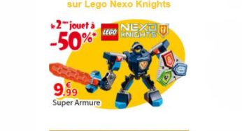 1 boite de Lego Nexo Knights achetée = -50% sur la seconde