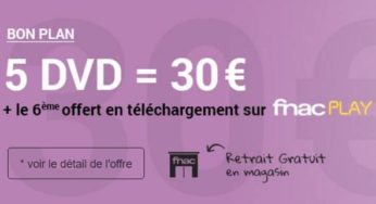 30€ les 5 DVD + 1 film en téléchargement gratuit