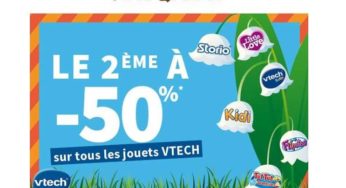 King Jouet / Vtech : 1 acheté = le second à moitié prix (Vtech, Vtech Baby, Storio…)