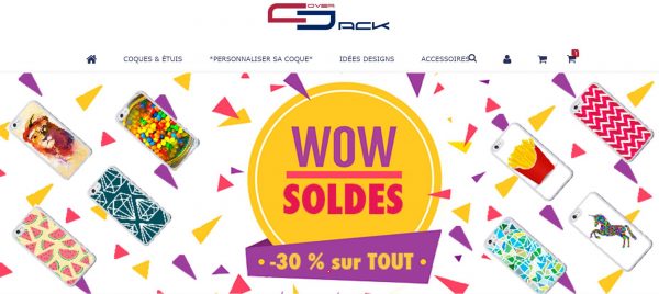 Soldes CoverJack : - 30 % sur TOUT (coques originales & coques personnalisables Apple / Samsung