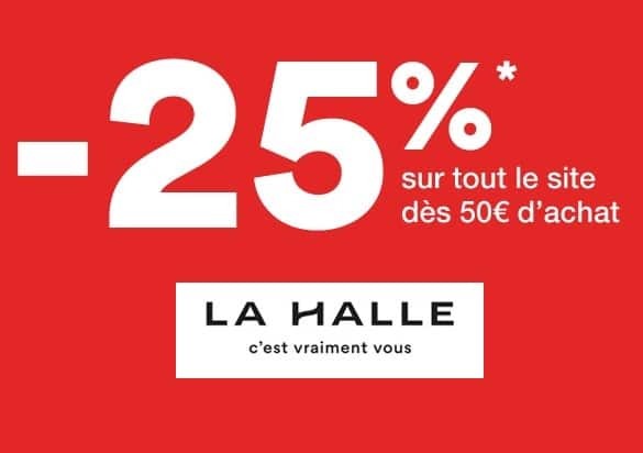 Aujourd’hui seulement : -25% sur La Halle dès 50€ d’achat