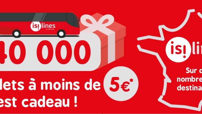 40 000 billets de bus Isilines a moins de 5€