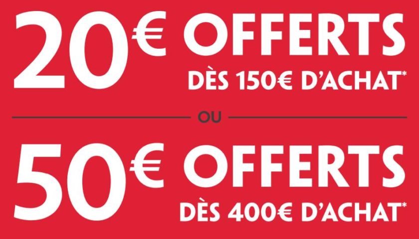 Darty 20€ offerts en carte cadeau ou 50€