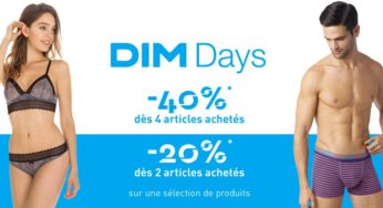 Dim Days : 2 articles = -20% / 4 articles = -40%