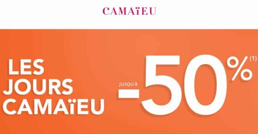 Les jours Camaieu Remise allant jusqu’a 50%