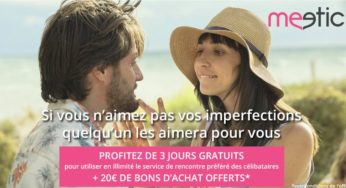 Obtenez 3 jours d’accès complet à Meetic gratuit 💏 + 20€ de bons d’achat