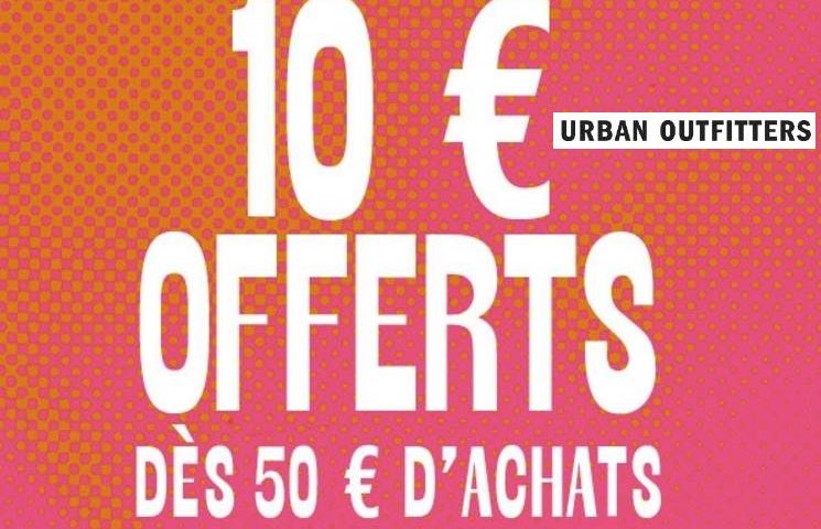 Urban Outfitters : remise de 10€ dès 50€