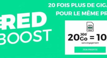 20Go au lieu de 1Go le forfait RED illimité de 10€ avec appels, SMS et MMS en France sans engagement