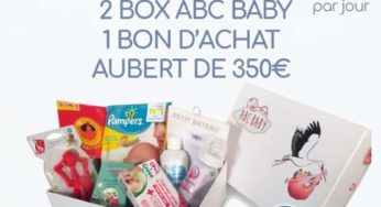 Gagnez une Box ABC BABY et chèque cadeau Aubert de 350€ (concours)