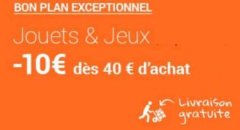 Remise de 10€ dès 40€ d’achat jouets & jeux FNAC + livraison gratuite