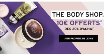 10€ de remise sur The Body Shop dès 30€ d’achats