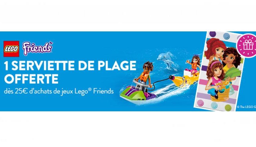 1 serviette de plage LEGO Friends gratuite