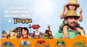 Fête des pères Plopsa : billet d’entrée gratuit pour les papas (parc Plopsaland, Plopsaqua …) pour ticket 1 adulte + 1 enfant achetés