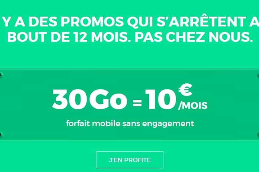 RED SFR forfait 30Go à 10€