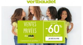 Ventes privées de pré-soldes Vertbaudet : plus de 2000 articles jusqu’à -60%