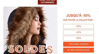 Lancement des soldes Comptoir des Cotonniers = -10% en plus jusqu’à midi !