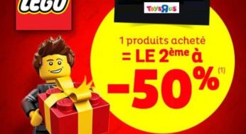 1 Lego acheté = la seconde boite à moitié prix sur Toys’R US