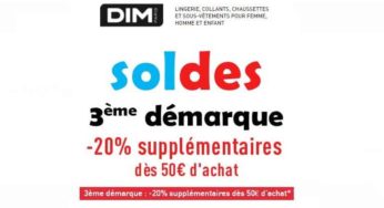 14 juillet DIM : 20% de remise en plus sur les soldes dès 50€