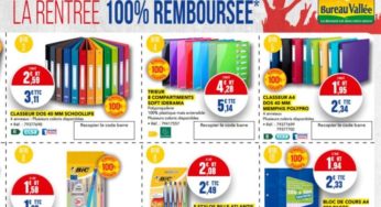 Bureau Vallée : 13 fournitures scolaires 100% remboursées