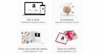 1 chèque-cadeau Amazon de 30€ acheté = 6€ valable sur Amazon