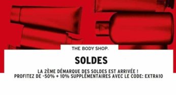 The Body Shop : nouvelle démarque tout à minimum –50% (et 10% suppl.)