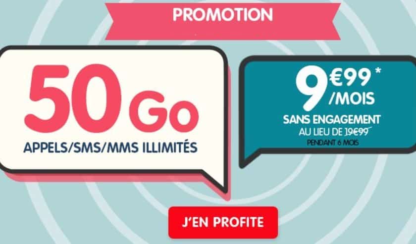 9,99€ le forfait 50Go NRJ Mobile