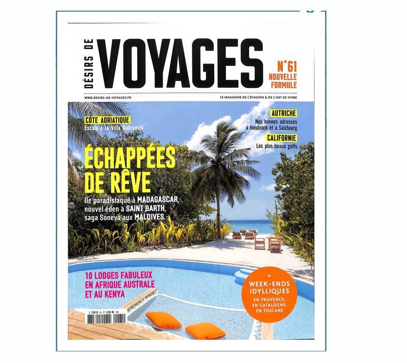 Abonnement magazine Desirs de Voyages pas cher