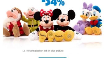 Disney Store : personnalisation gratuite et -34% sur des Peluches