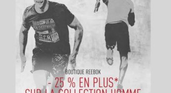 Outlet Reebok : 25% supplémentaires sur les articles homme + livraison gratuite