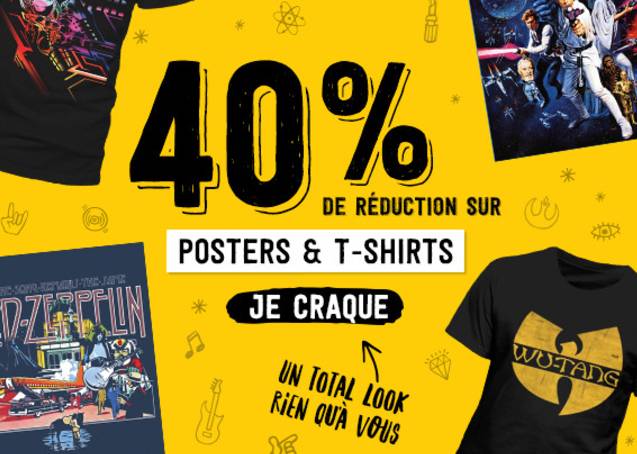 T-shirts, posters et affiches pas chers avec tout à -40% sur AllPosters