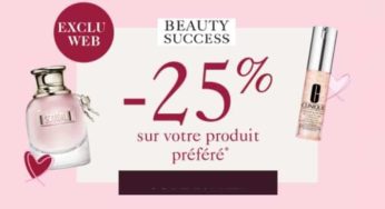 25% de remise sur l’article de votre choix sur Beauty Success