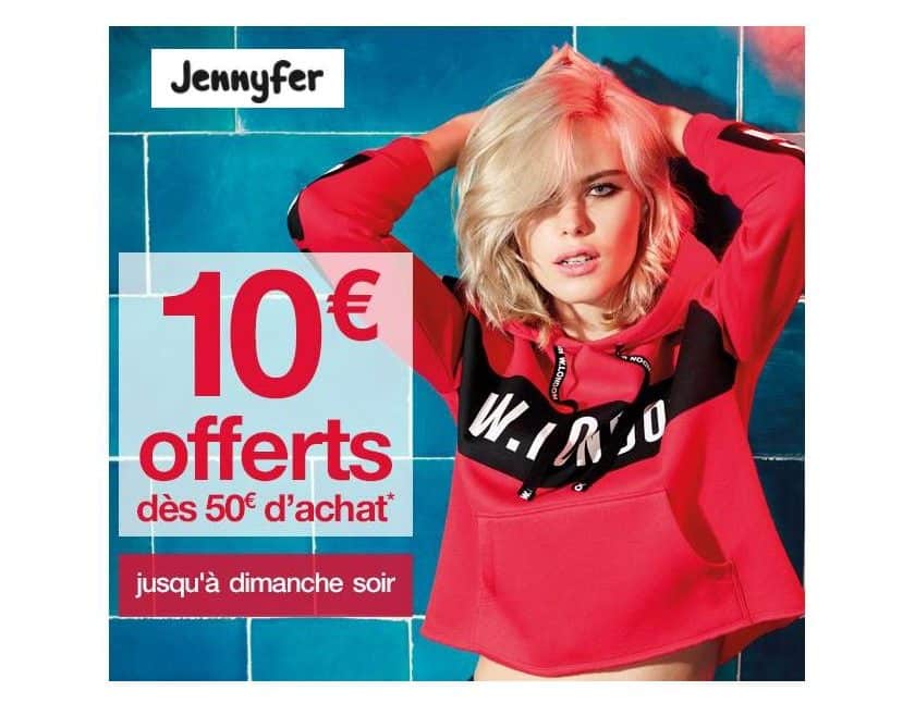 Jennyfer 50€ d’achats = 10€ de remises immédiates