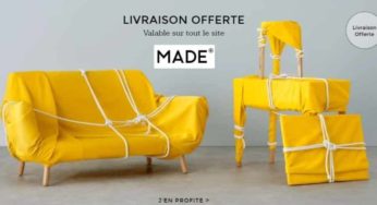 Livraison offerte sur tout le site MADE (mobilier et déco)