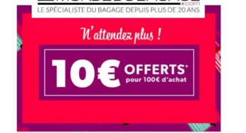 Bon plan bagages : 10€ offert dès 100€ sur Le Monde du Bagage