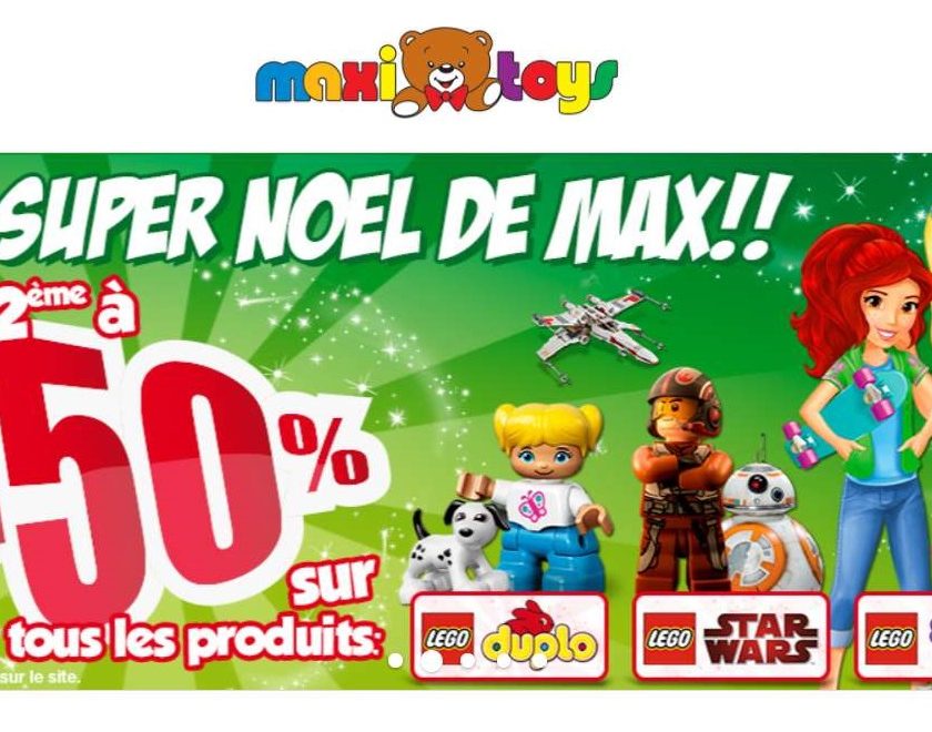 Maxitoys le second jouet à moitié prix