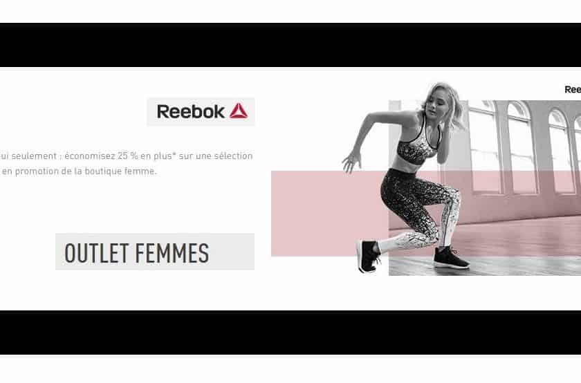 Outlet Reebok : 25% supplémentaires sur les articles femme