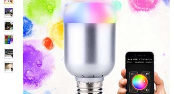 Moins de 14€ smart-ampoule LED Bluetooth d’ambiance (blanche & multicolore) Lixada 💡