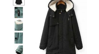 18,72€ le manteau avec capuche pour femme (grande taille XL et +) port inclus