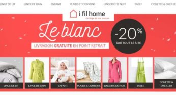 Le blanc I Fil Home : -20% sur tout + livraison gratuite (linge de maison, de lit, de bain, enfant, lingerie nuit…)