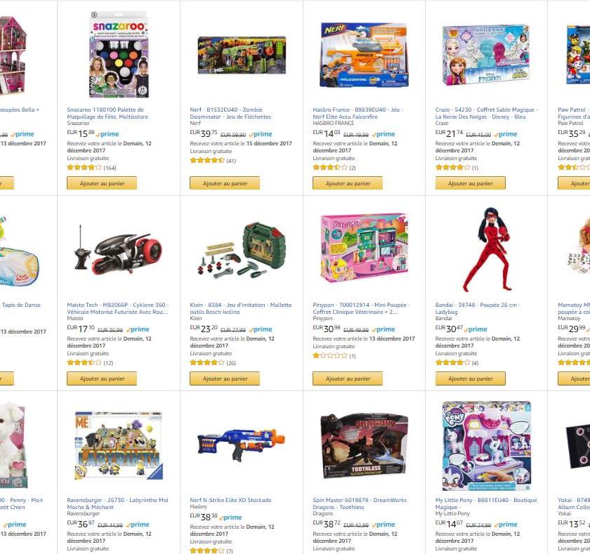 Offre jeux et jouets Amazon