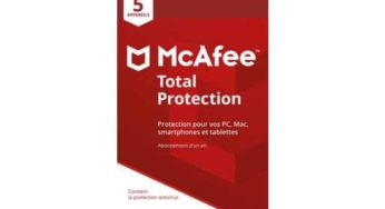 Total Protection McAfee 2018 pas cher : 19,95€ la protection 5 appareils (au lieu de 79€)