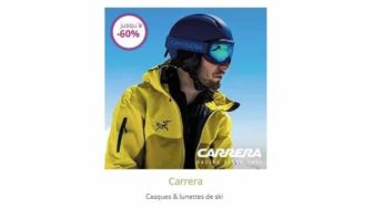 Vente privée Carrera masques et casques de ski : de -55% à -60% (dès 17,99€ masque / 34,99€ casque)