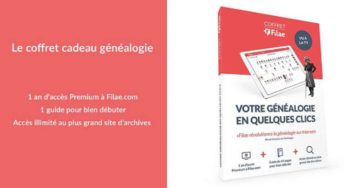 Vente privée coffret cadeau Filae : 39€ (abonnement 1 an + guide création d’arbre généalogique) au lieu de 80€