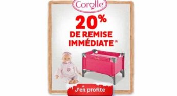 20% de remise sur toute la marque Corolle (jusqu’à demain) Toys’R US