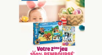 1 article Ravensburger acheté (jeux, puzzles, loisirs créatif) = le second 100% remboursé