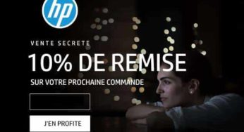 Remise de 10% sur tout HP même promo (ordinateurs, imprimantes, accessoires…)