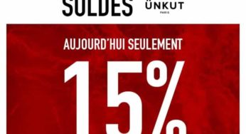 15% supplémentaire sur les Soldes Ünkut (aujourd’hui seulement)