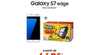 Soldes: 449€ smartphone Galaxy S7 Edge Samsung + Console 2DS (+ jeu New Super Mario Bros 2)