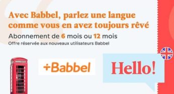 Abonnement Babbel moitié prix (cours de langues en ligne) 6 mois 19€ / 1 an 25€